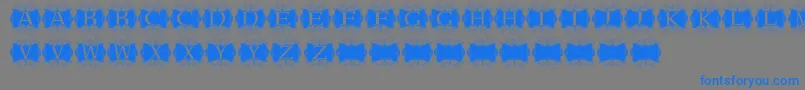 Kerawang Font – Blue Fonts on Gray Background