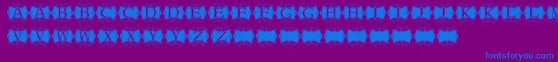 Шрифт Kerawang – синие шрифты на фиолетовом фоне