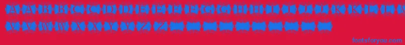 Шрифт Kerawang – синие шрифты на красном фоне