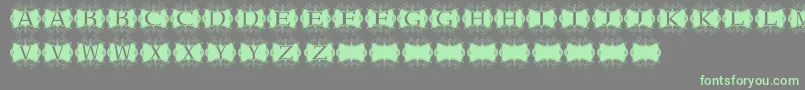 Kerawang Font – Green Fonts on Gray Background