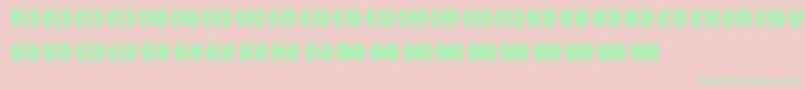 Kerawang Font – Green Fonts on Pink Background