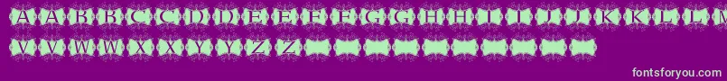 Kerawang-fontti – vihreät fontit violetilla taustalla