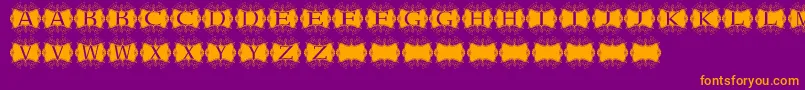 Kerawang Font – Orange Fonts on Purple Background