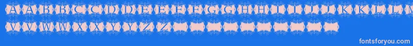 Kerawang Font – Pink Fonts on Blue Background