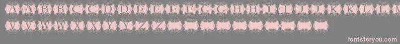 フォントKerawang – 灰色の背景にピンクのフォント