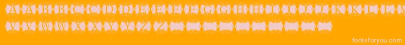 フォントKerawang – オレンジの背景にピンクのフォント