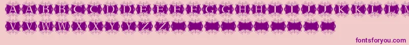 Kerawang Font – Purple Fonts on Pink Background