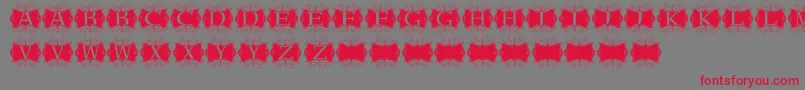 Kerawang Font – Red Fonts on Gray Background