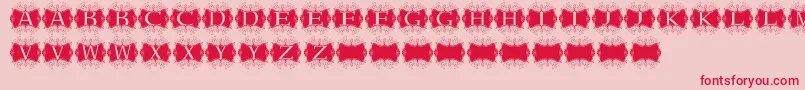 Kerawang Font – Red Fonts on Pink Background