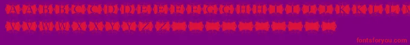 Kerawang Font – Red Fonts on Purple Background