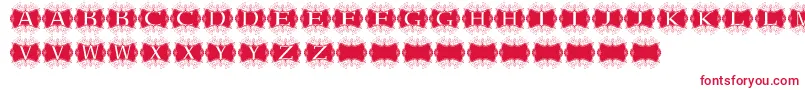 Kerawang Font – Red Fonts on White Background