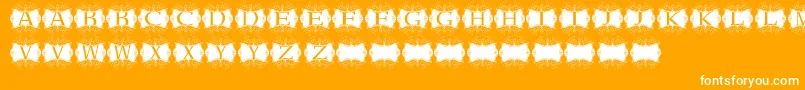 Kerawang Font – White Fonts on Orange Background