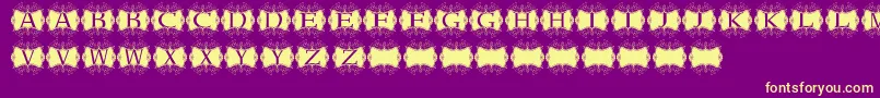 Kerawang Font – Yellow Fonts on Purple Background