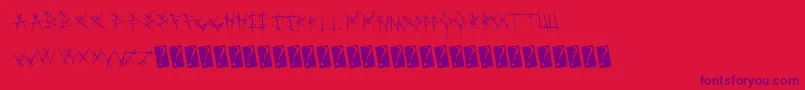 Шрифт Metalchakra – фиолетовые шрифты на красном фоне
