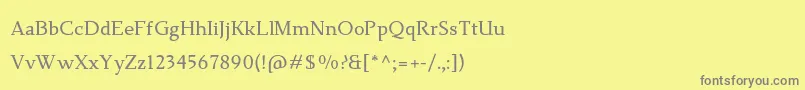 TehutiBold Font – Gray Fonts on Yellow Background