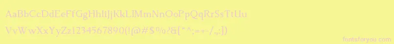 TehutiBold Font – Pink Fonts on Yellow Background