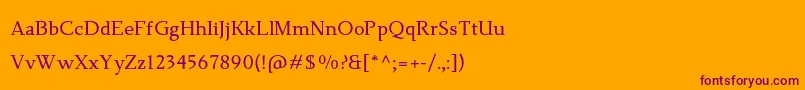 Шрифт TehutiBold – фиолетовые шрифты на оранжевом фоне
