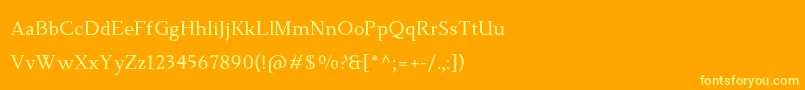 TehutiBold Font – Yellow Fonts on Orange Background