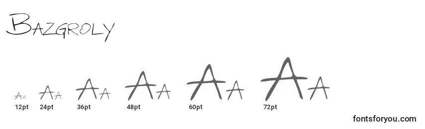 Bazgroly Font Sizes