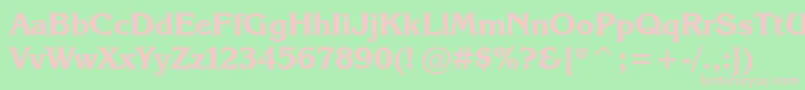 KarinaBlack Font – Pink Fonts on Green Background