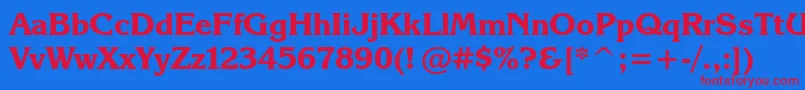 フォントKarinaBlack – 赤い文字の青い背景