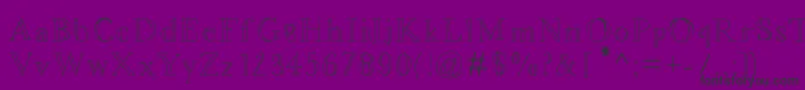 Czcionka Asterbloom – czarne czcionki na fioletowym tle