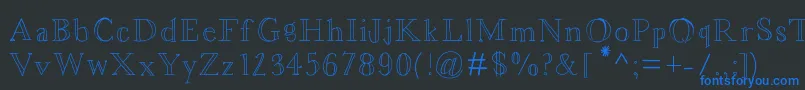 Asterbloom Font – Blue Fonts on Black Background