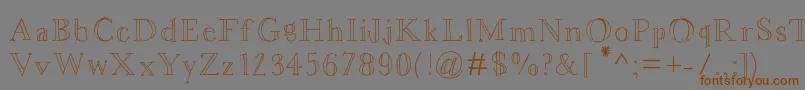 Asterbloom Font – Brown Fonts on Gray Background
