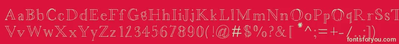 Asterbloom Font – Green Fonts on Red Background