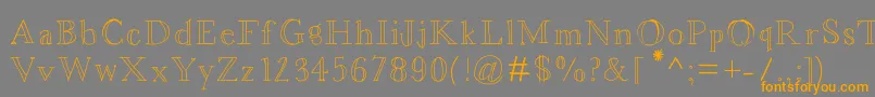 Asterbloom Font – Orange Fonts on Gray Background