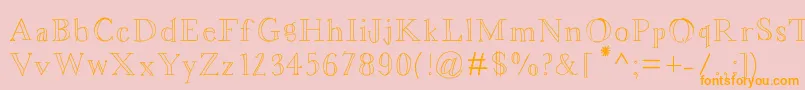 Asterbloom Font – Orange Fonts on Pink Background