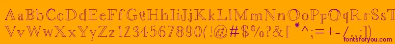 Asterbloom Font – Purple Fonts on Orange Background