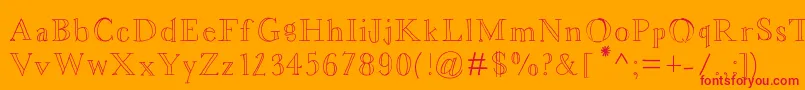 Asterbloom Font – Red Fonts on Orange Background