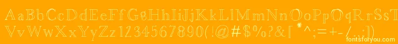Asterbloom-fontti – keltaiset fontit oranssilla taustalla