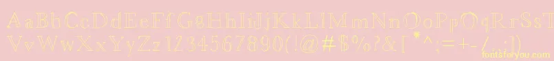 Asterbloom Font – Yellow Fonts on Pink Background