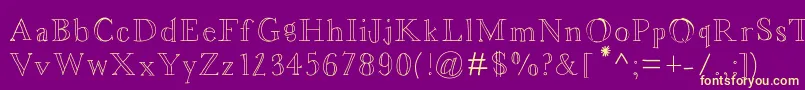 Asterbloom Font – Yellow Fonts on Purple Background