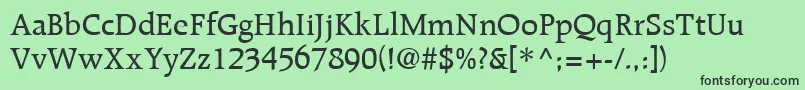 RaleighLtMedium Font – Black Fonts on Green Background