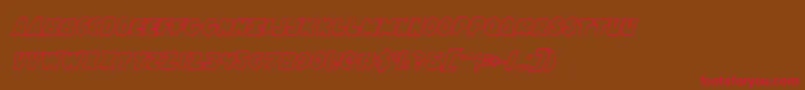 Flyingleatherv2out Font – Red Fonts on Brown Background