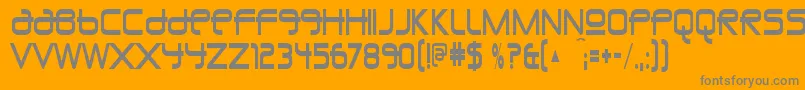 UnioncityblueRegular Font – Gray Fonts on Orange Background