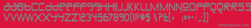 UnioncityblueRegular Font – Gray Fonts on Red Background