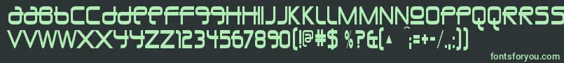 UnioncityblueRegular Font – Green Fonts on Black Background