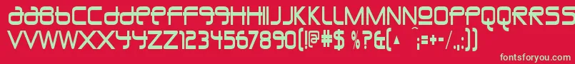 UnioncityblueRegular Font – Green Fonts on Red Background