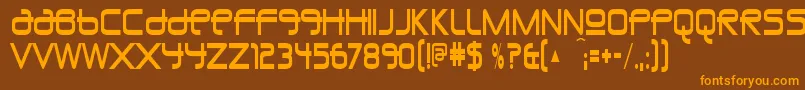 UnioncityblueRegular Font – Orange Fonts on Brown Background