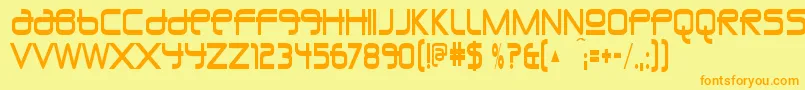 UnioncityblueRegular Font – Orange Fonts on Yellow Background