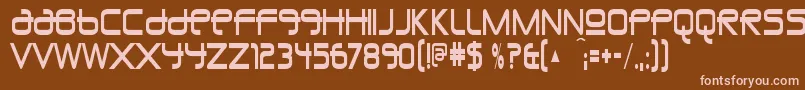 UnioncityblueRegular Font – Pink Fonts on Brown Background