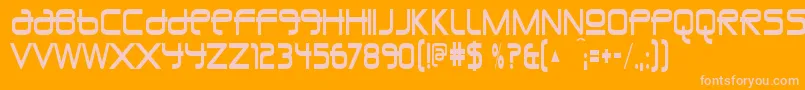 UnioncityblueRegular Font – Pink Fonts on Orange Background