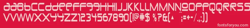 UnioncityblueRegular Font – Pink Fonts on Red Background
