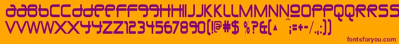 UnioncityblueRegular Font – Purple Fonts on Orange Background