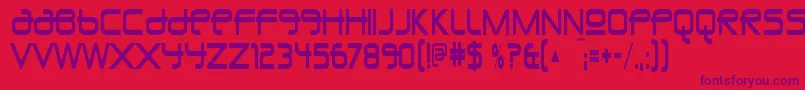 UnioncityblueRegular Font – Purple Fonts on Red Background