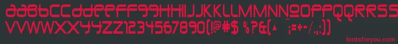UnioncityblueRegular Font – Red Fonts on Black Background